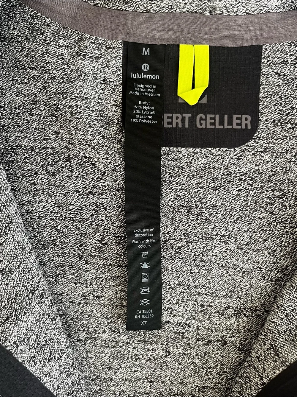 Lululemon x Robert Geller 1/2 Zip Pullover Hoodie Heather Grey Moonphase Size M